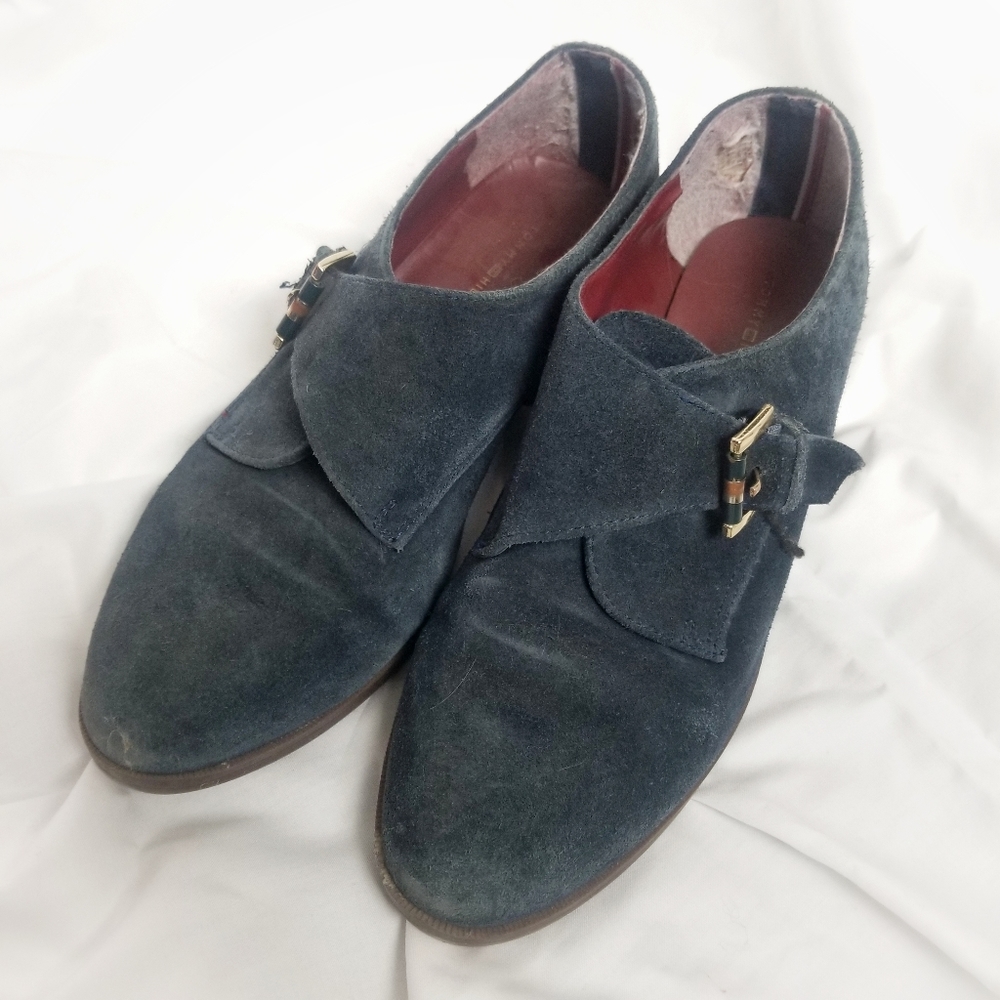 Tommy Hilfiger Blue Suede Loafers